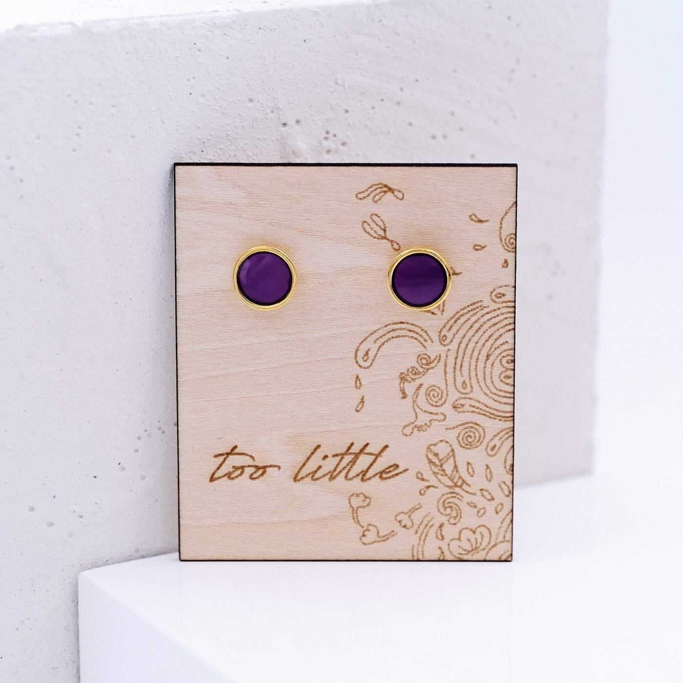 "Midi Dots on Wood" Stud earrings — Earrings from Toolittle