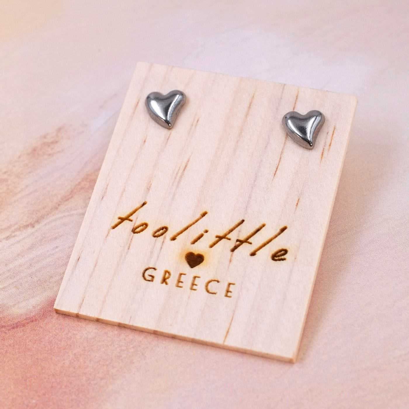 Inox Stud Heart Earrings — Earrings from Toolittle