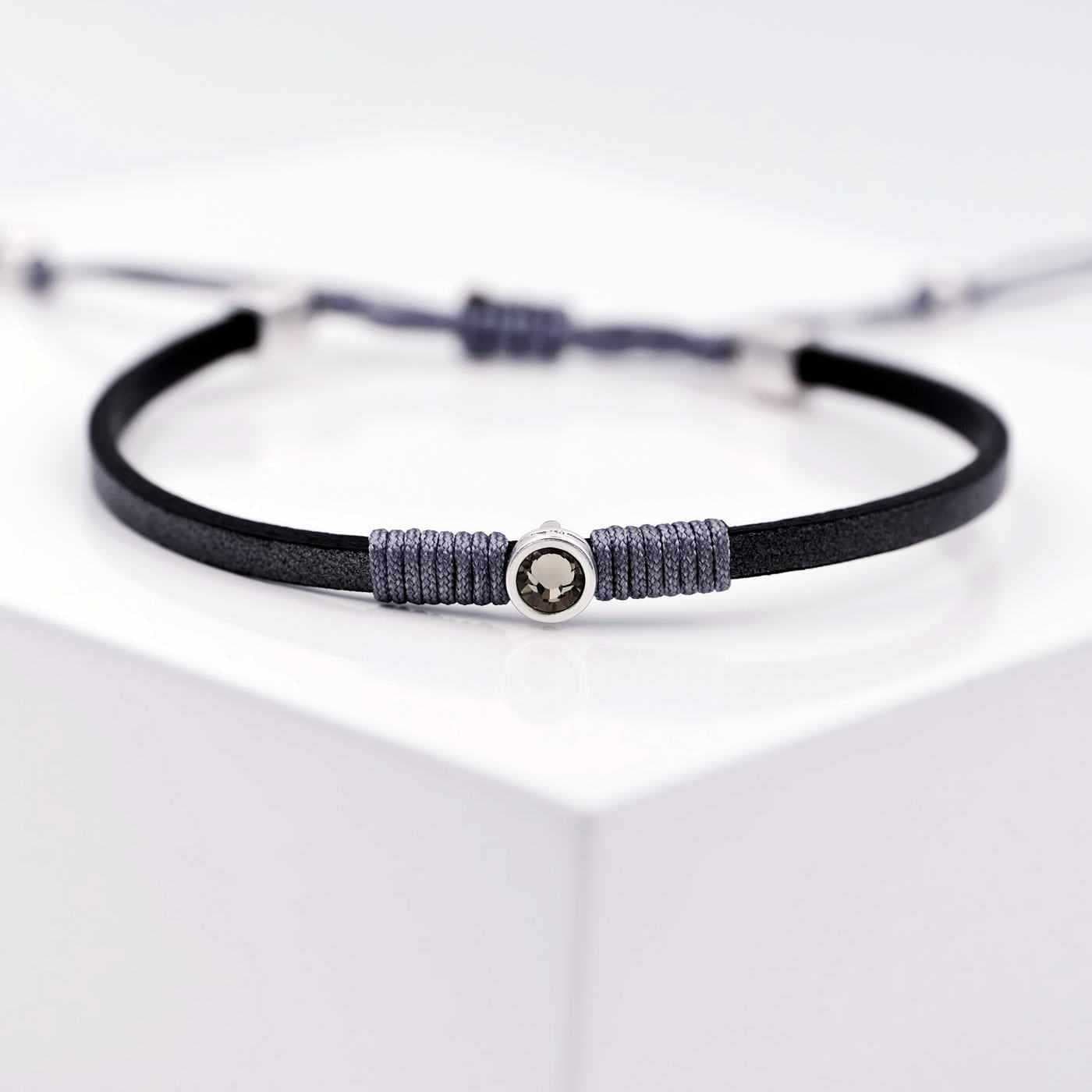 Leather bracelet with crystal — Bracelets from Toolittle