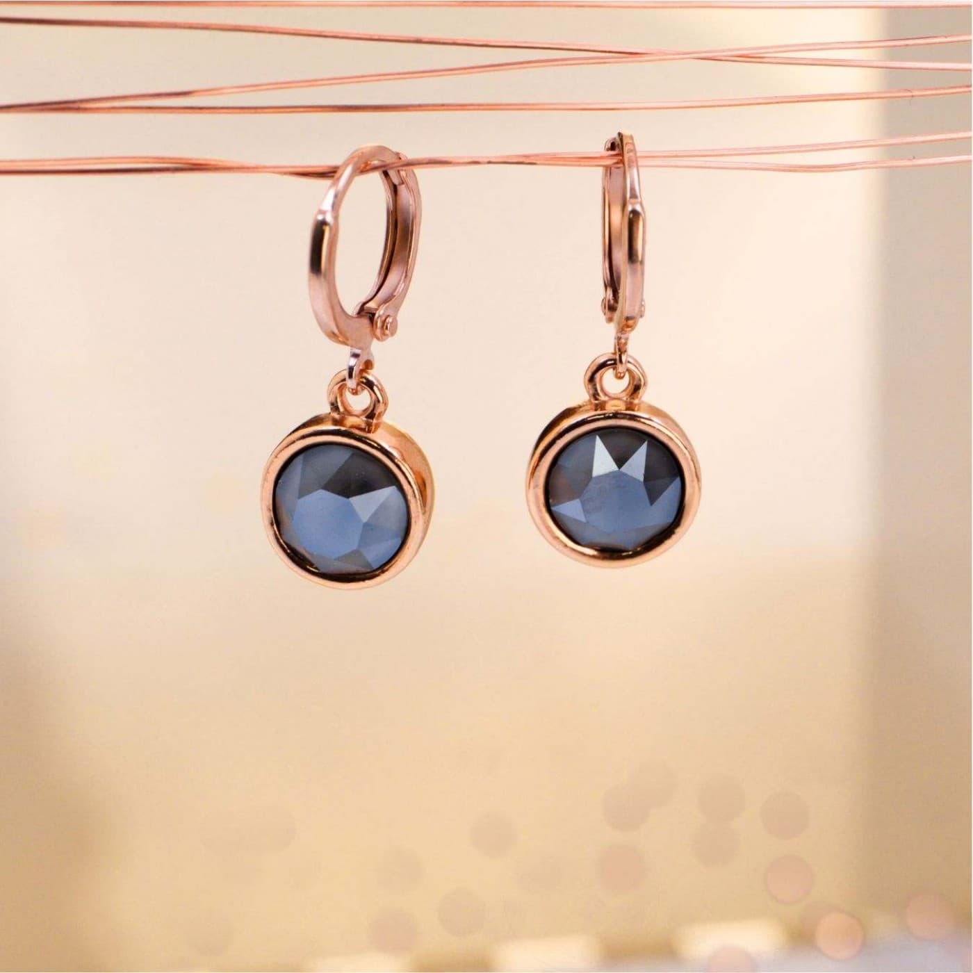 Crystal Collection: Rose Gold-Plated Hoop Earrings — Earrings from Toolittle