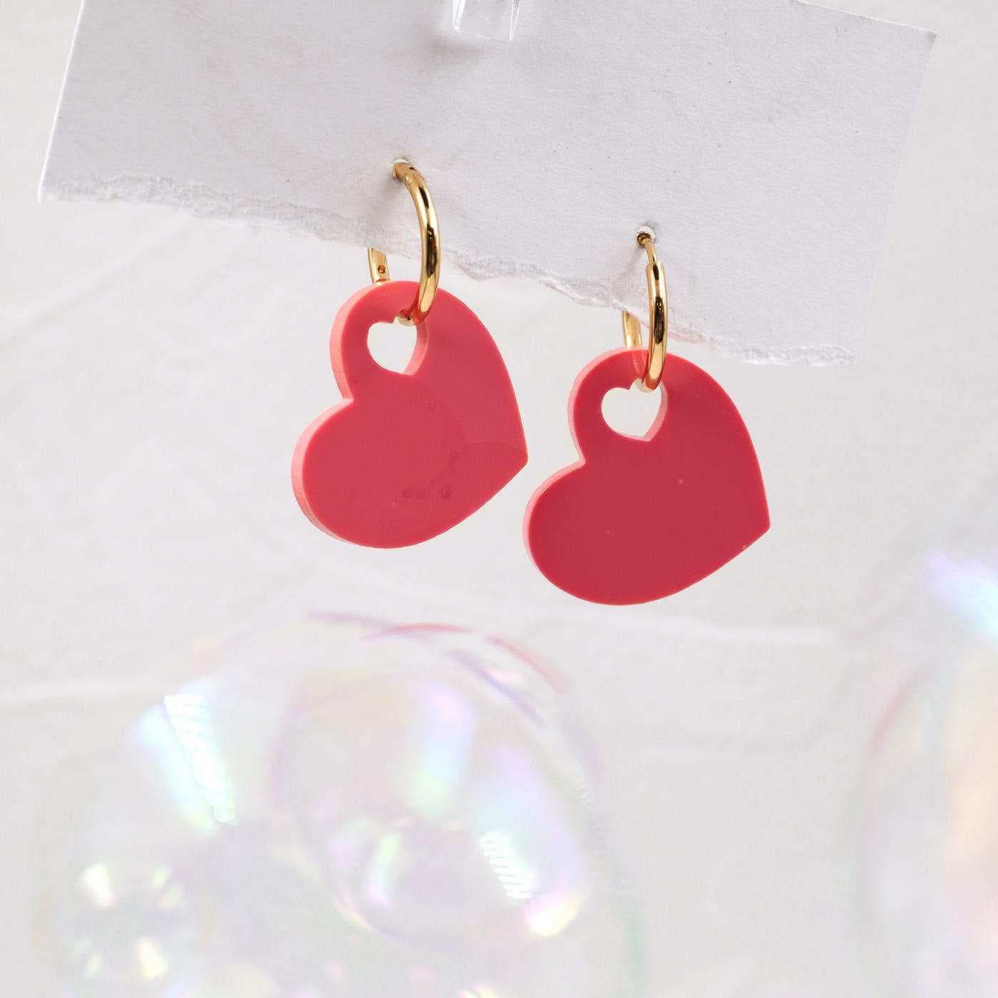 Plexiglass Heart Earrings — Earrings from Toolittle
