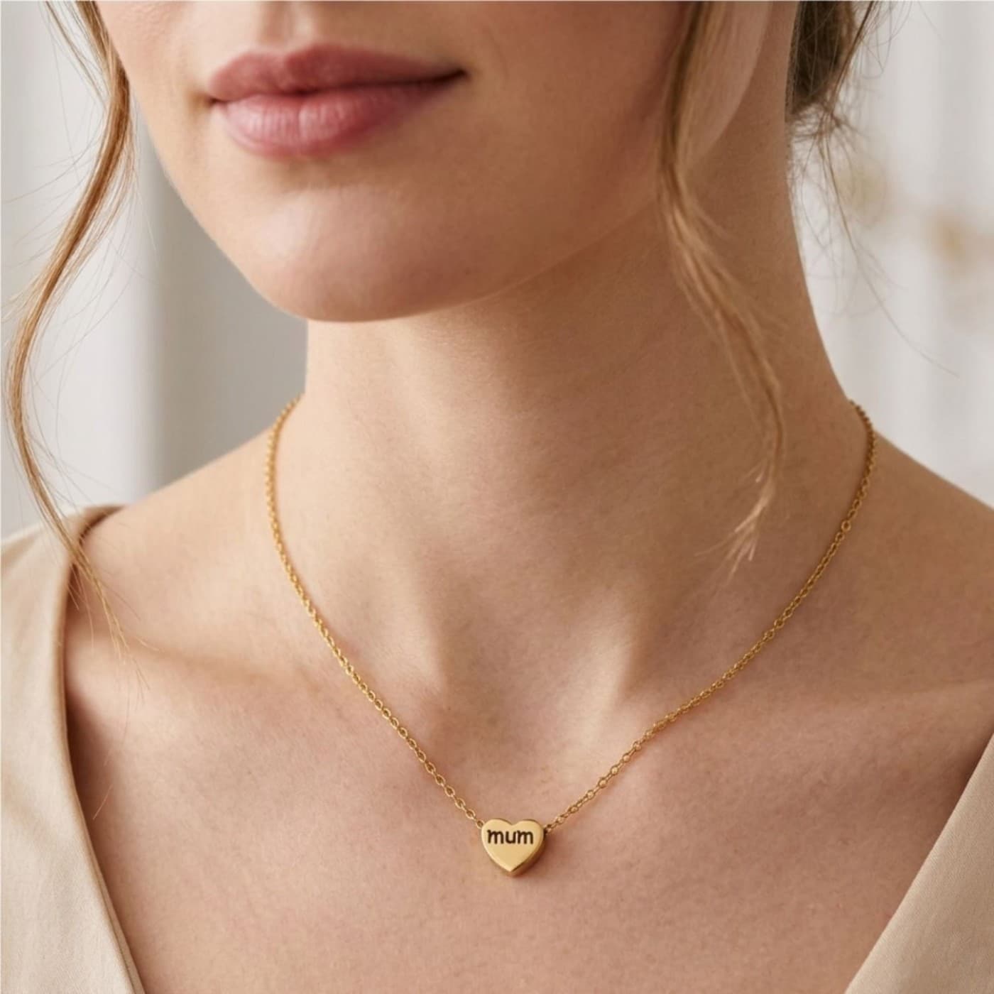 Love “Mom” Heart-Shaped Necklace — Necklaces from Toolittle