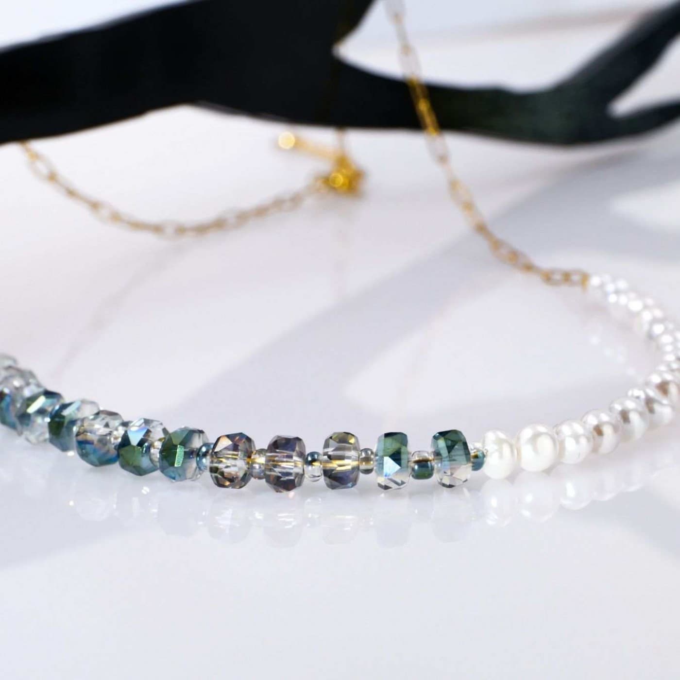Handmade Necklace: Crystals & Fresh Water Pearls — Necklaces from Toolittle