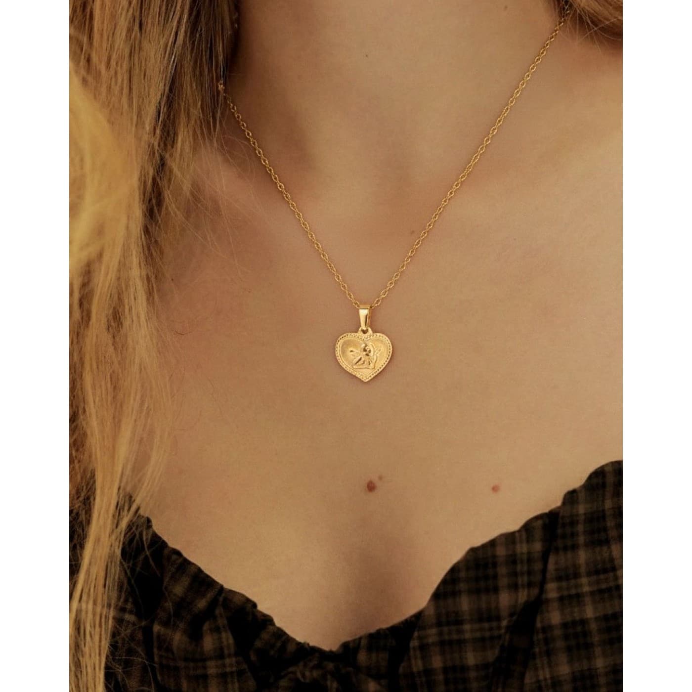 Stainless Steel Heart Necklace - Angel of Love — Necklaces from Toolittle