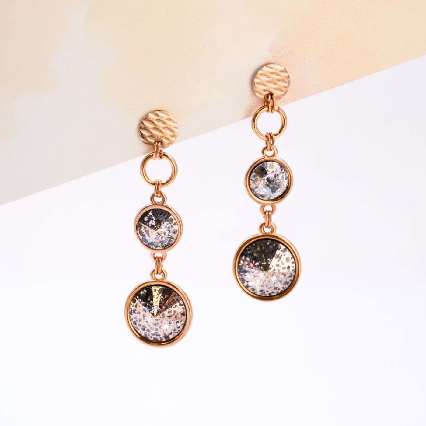 Rose Gold-Plated Swarovski Crystal Earrings — Earrings from Toolittle