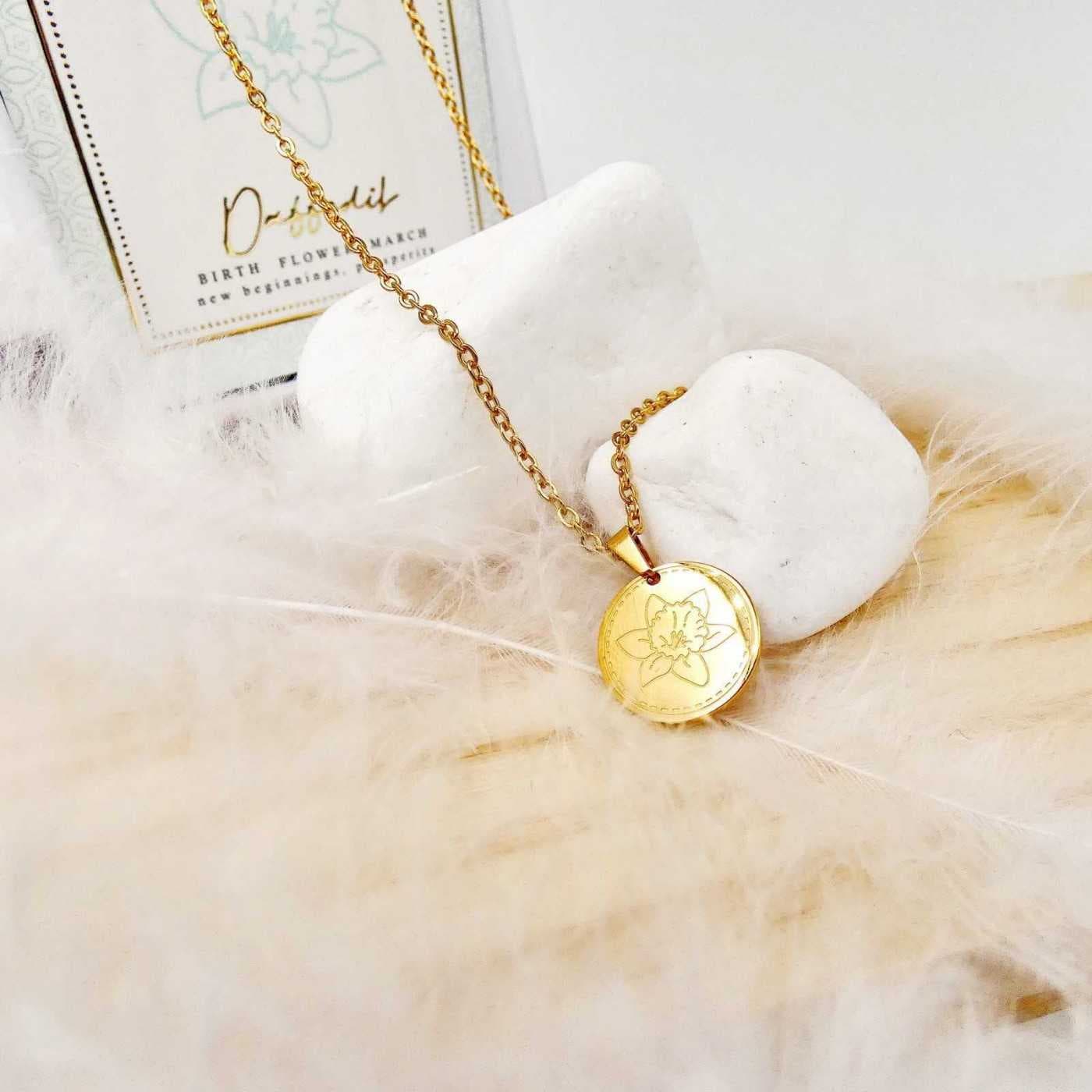 Birth Flower Necklace- Daffodil for March — Necklaces from Toolittle