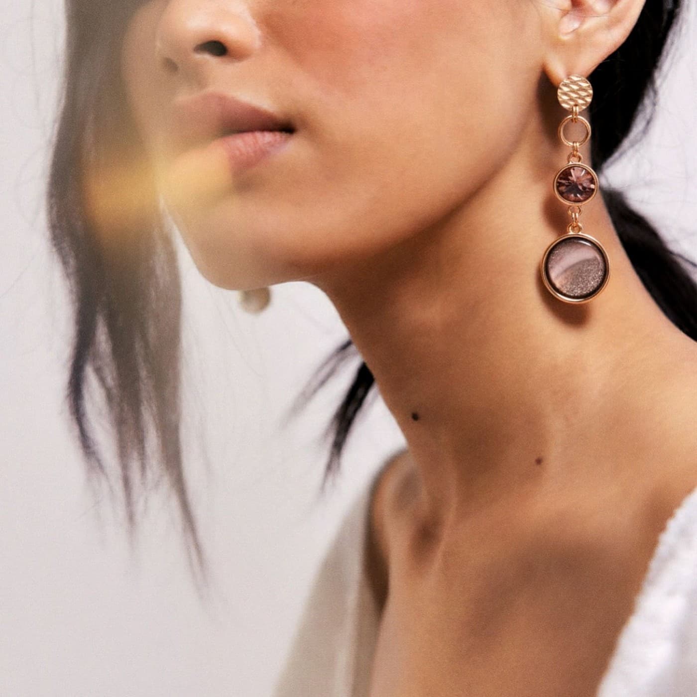 Rose Gold-Plated Earrings - Swarovski Crystals — Earrings from Toolittle