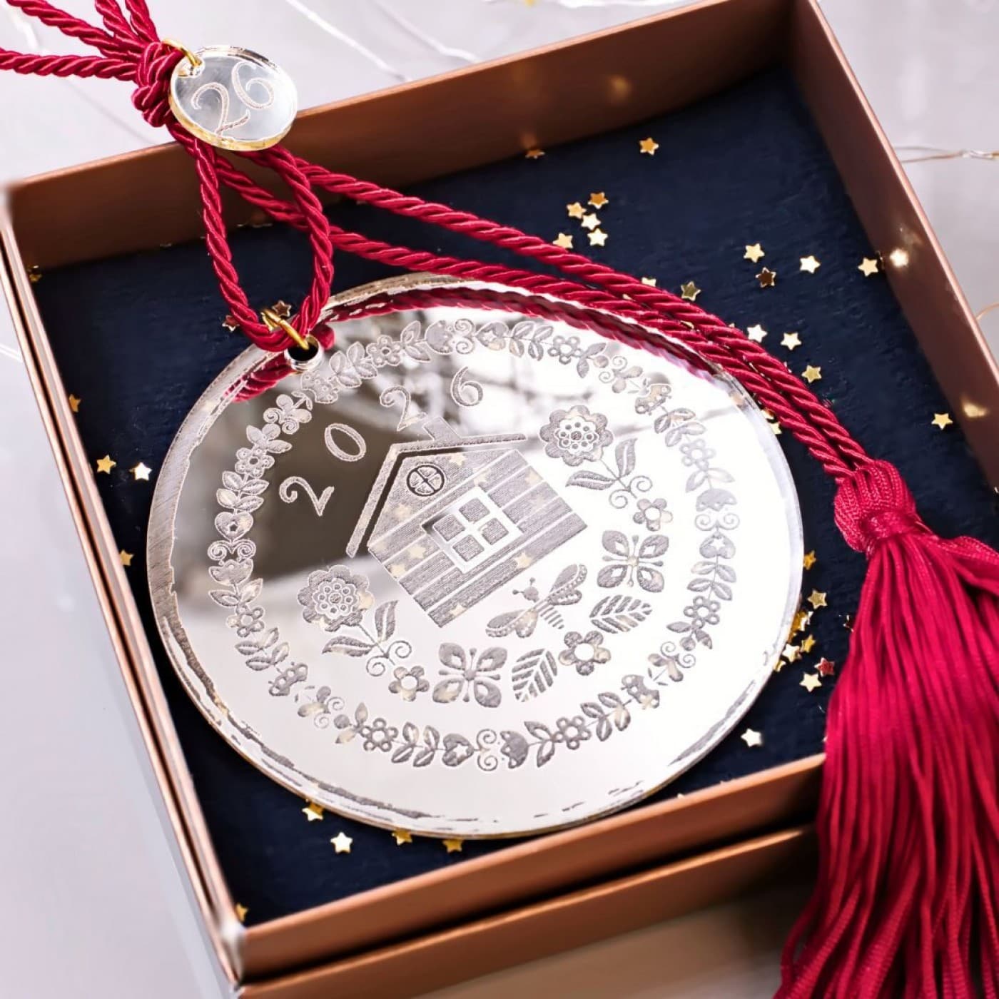 Silver Lucky Charm - 2026 House in a Gift Box — Pendants & charms from Toolittle