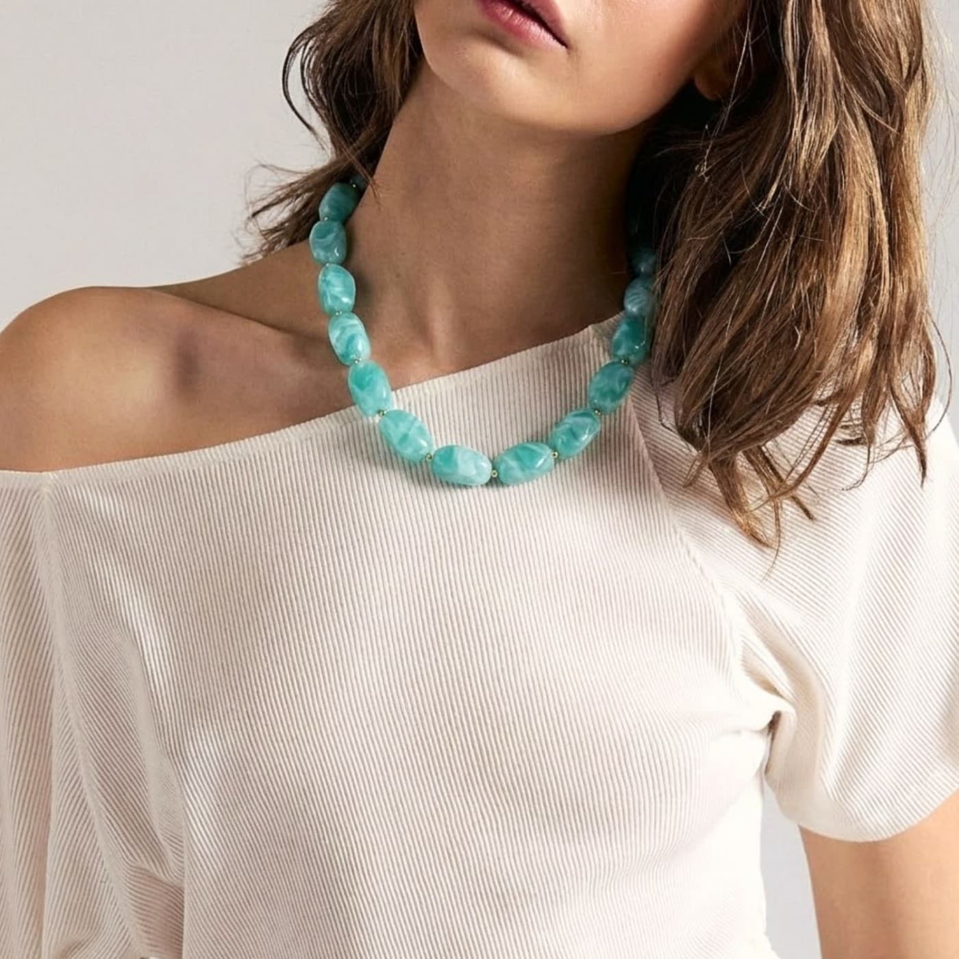 Stainless Steel Jewelry: Handmade Stone Necklace — Necklaces from Toolittle