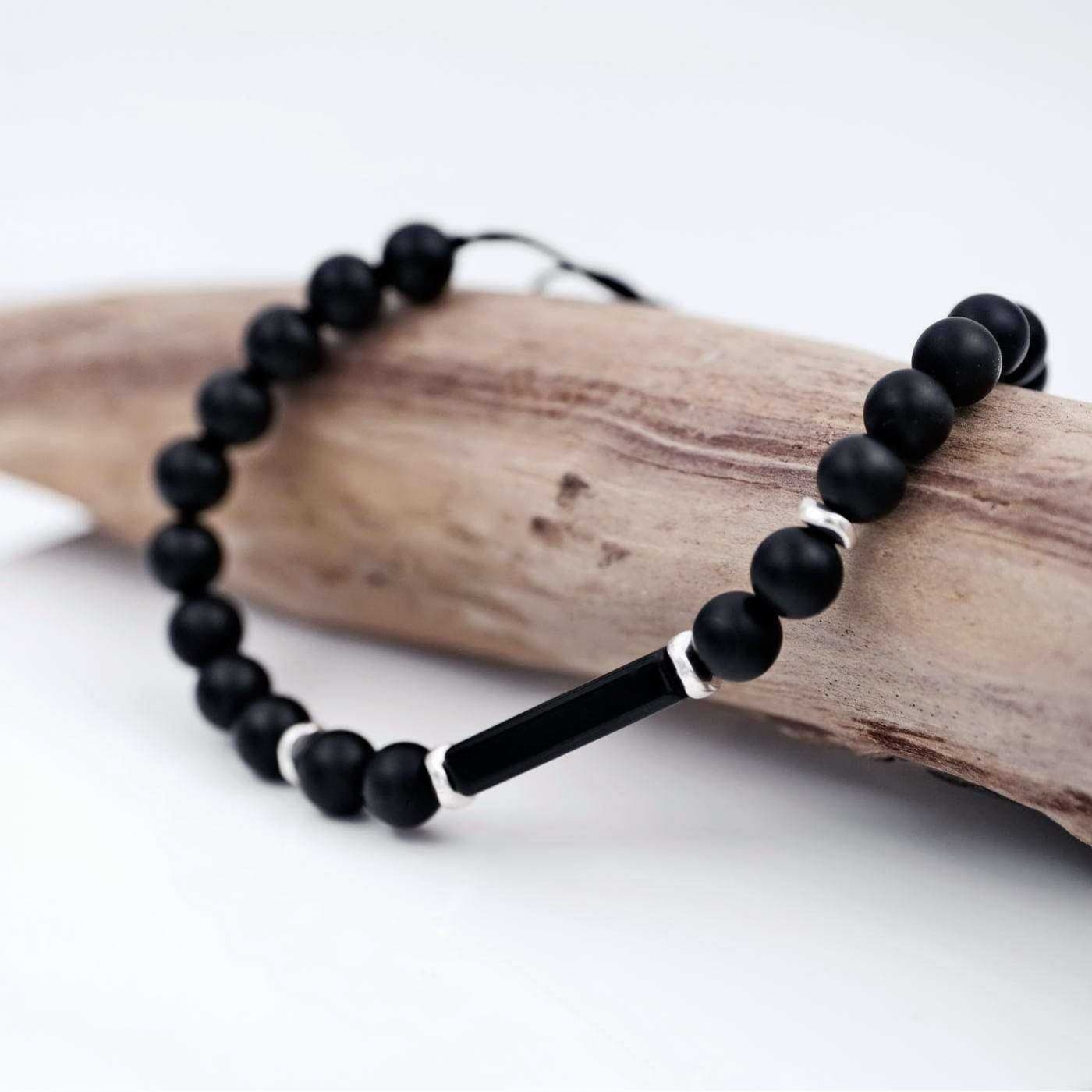 Bracelet for men with semiprecious beads — Bracelets from Toolittle