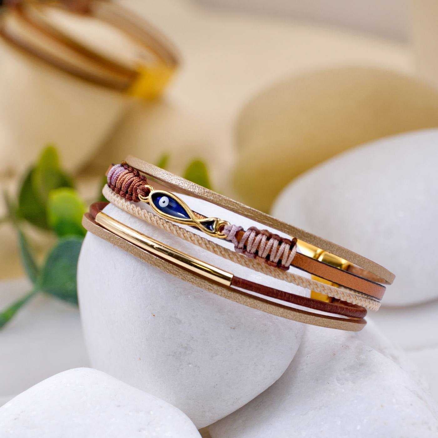 Enamelled Fish Leather Bracelet — Bracelets from Toolittle