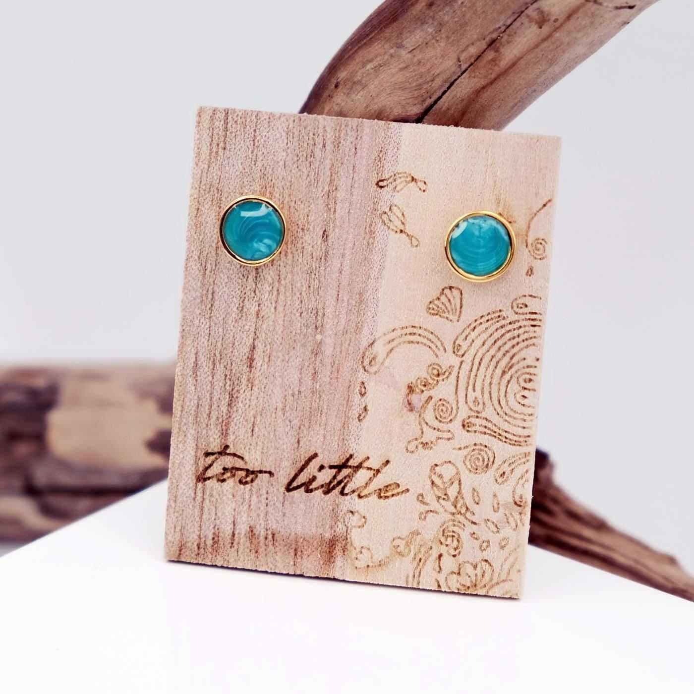 "Midi Dots on Wood" Stud earrings — Earrings from Toolittle