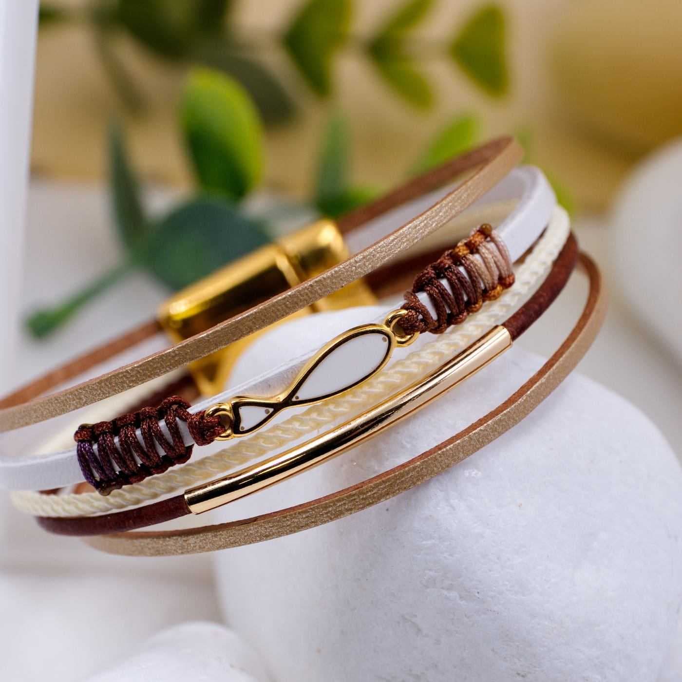 Enamelled Fish Leather Bracelet — Bracelets from Toolittle