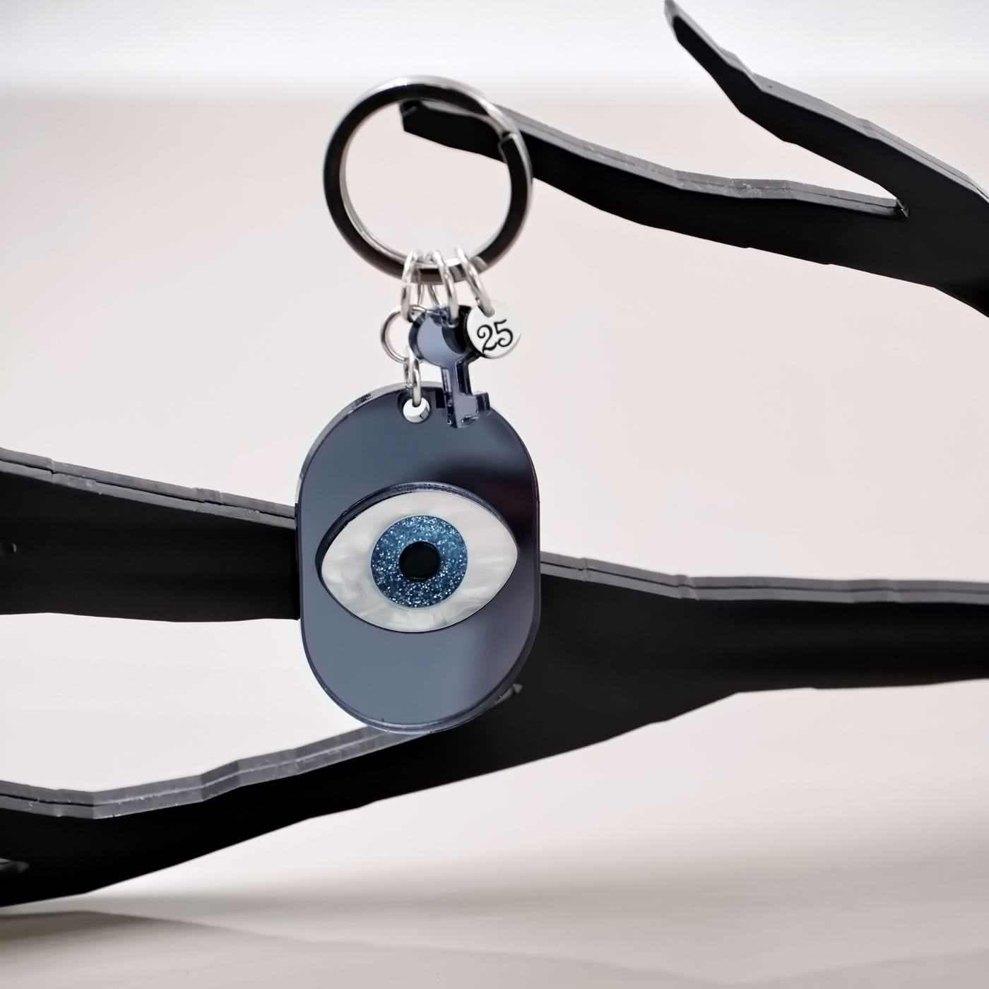 Lucky Keyring with Evil Eye in a Box — Pendants & charms from Toolittle