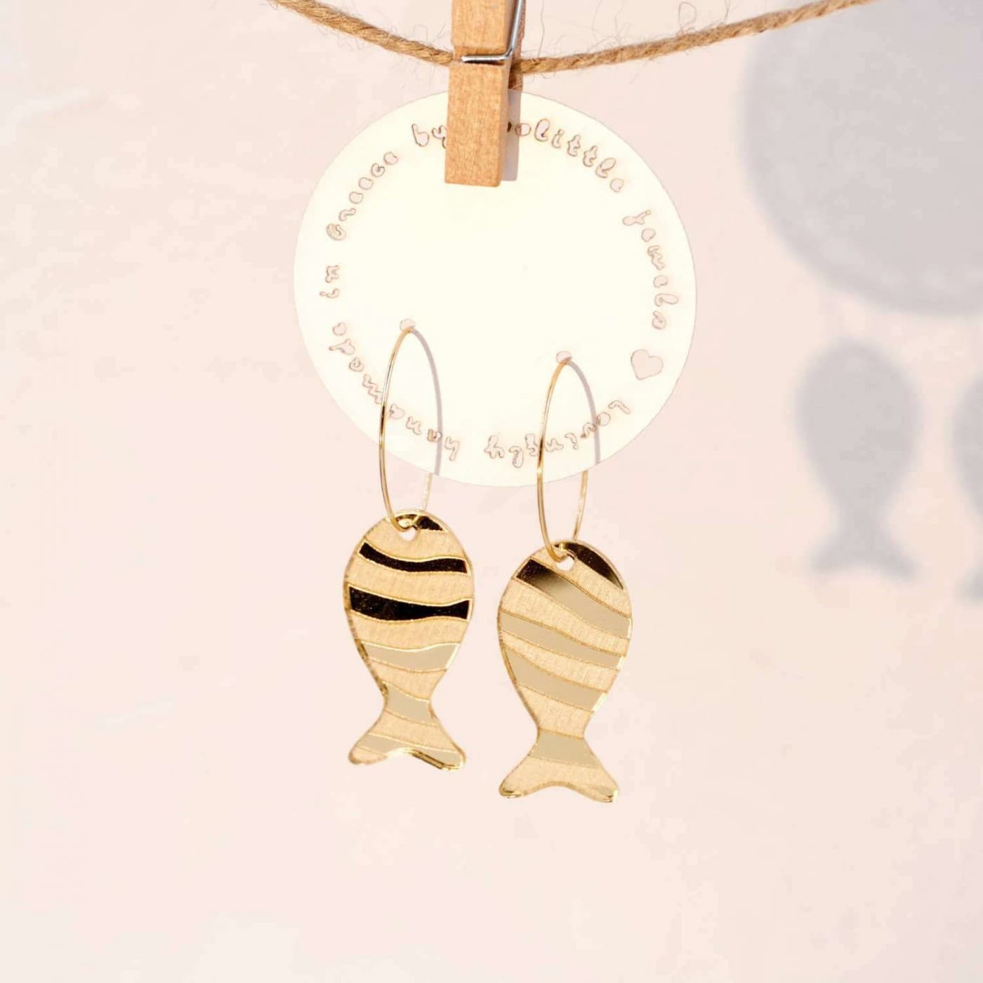 Plexiglass Fish Hoop Earrings — Earrings from Toolittle