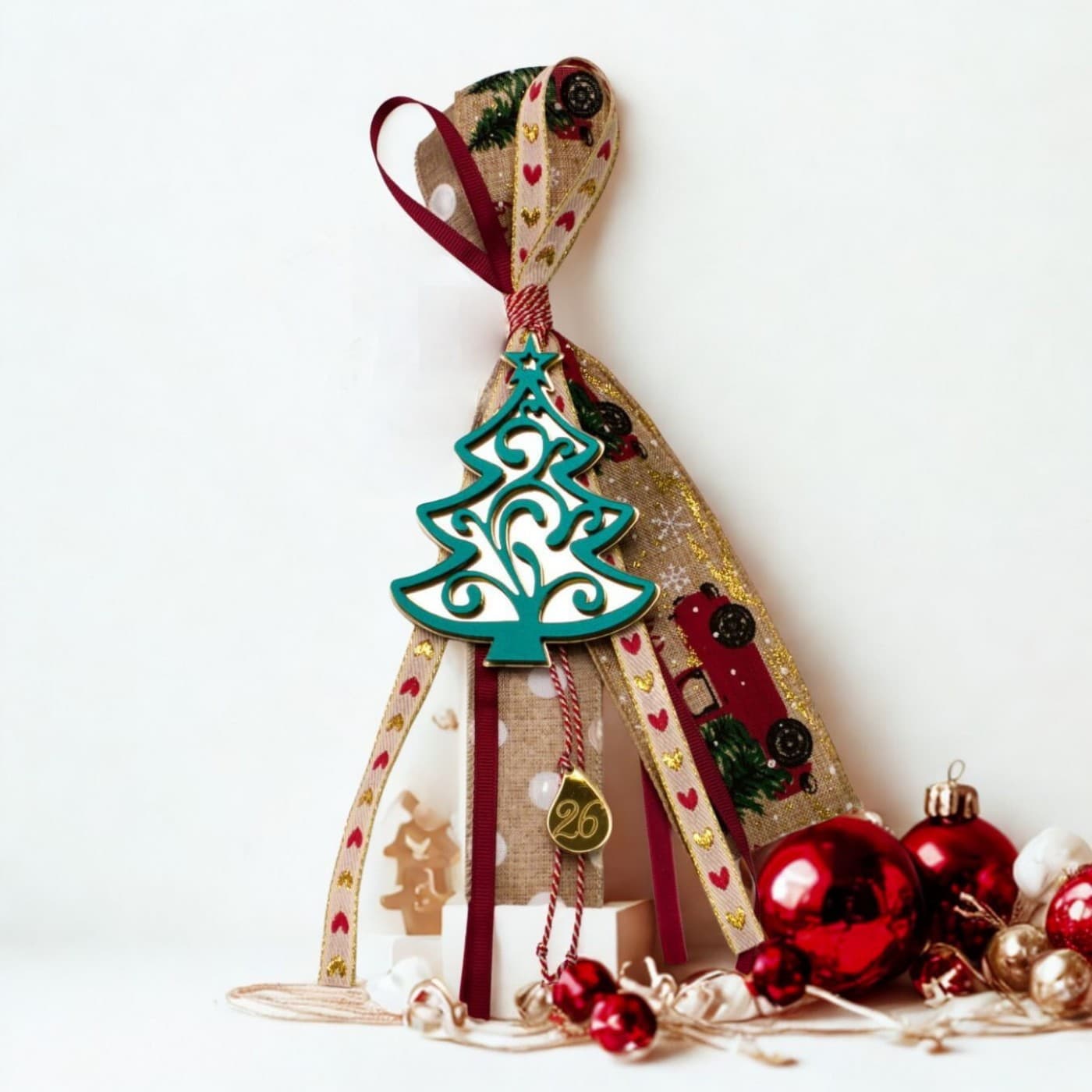 Hanging 2026 Lucky Charm – Christmas Tree — Pendants & charms from Toolittle