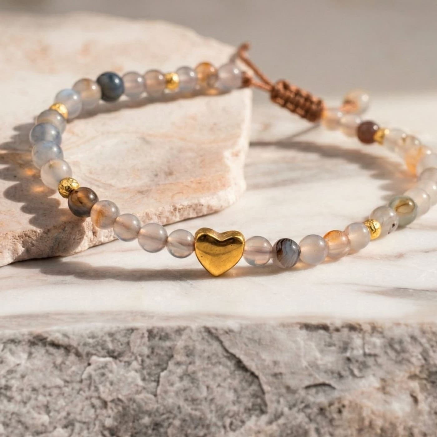 Macramé Bracelet with Crystals & Semiprecious Stones | Jade — Bracelets from Toolittle