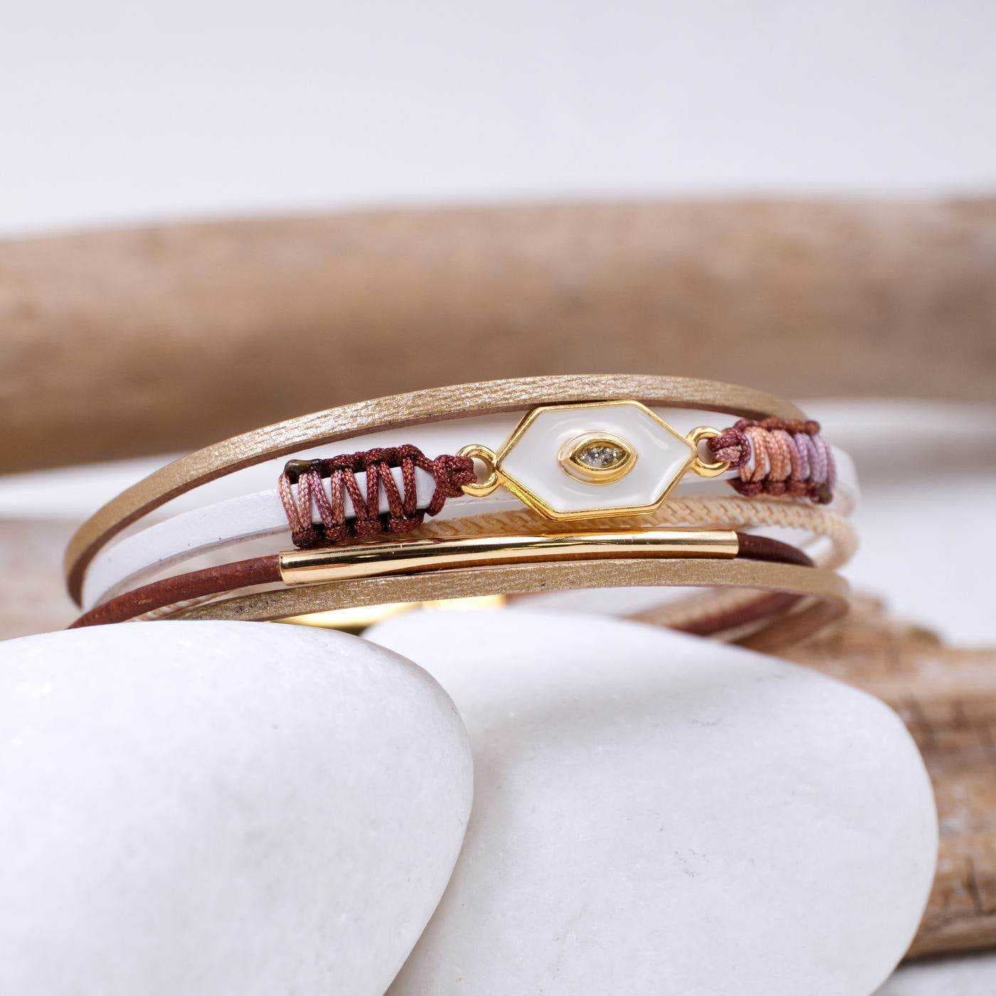 Leather bracelet with enamel — Bracelets from Toolittle