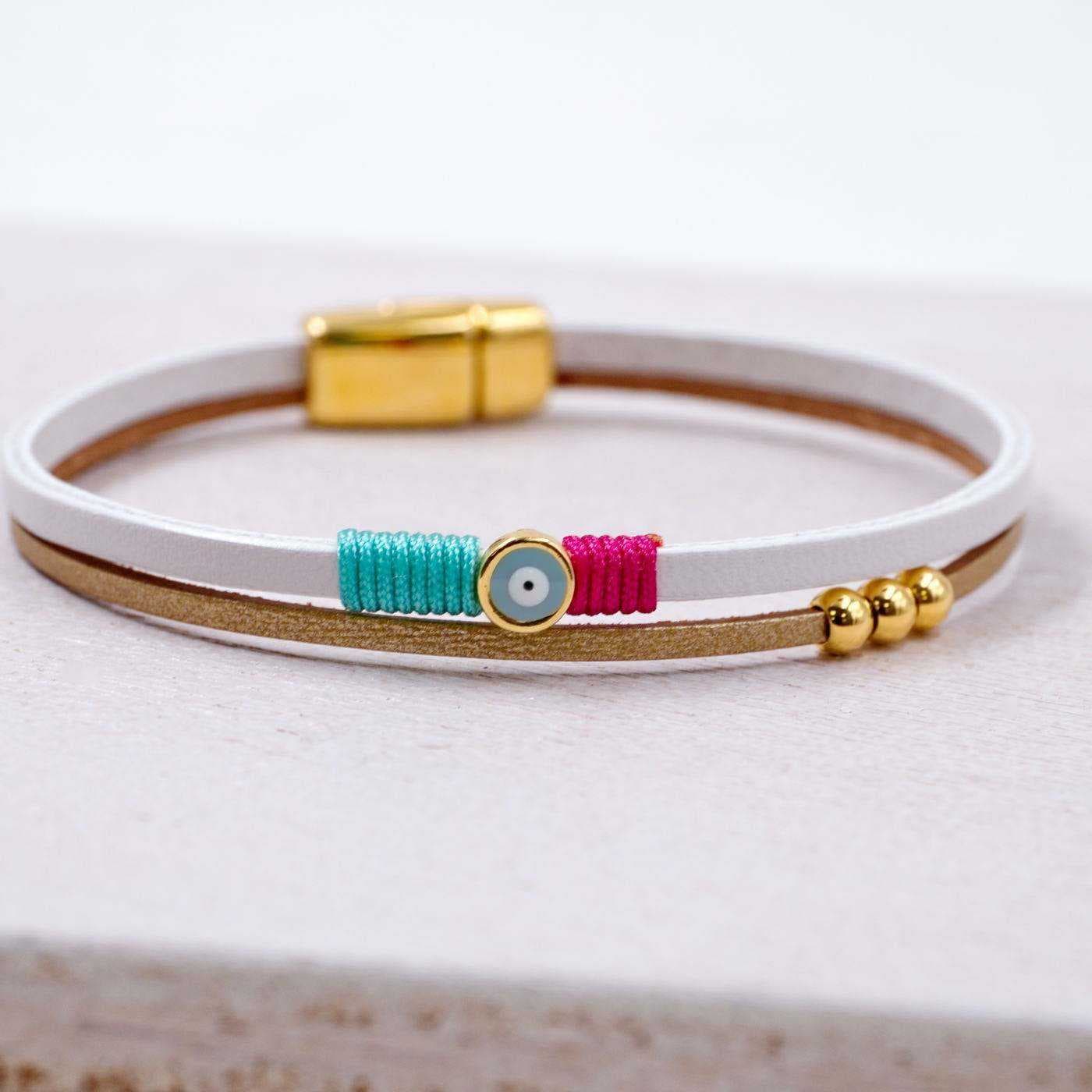 Evil Eye Leather Bracelet — Bracelets from Toolittle