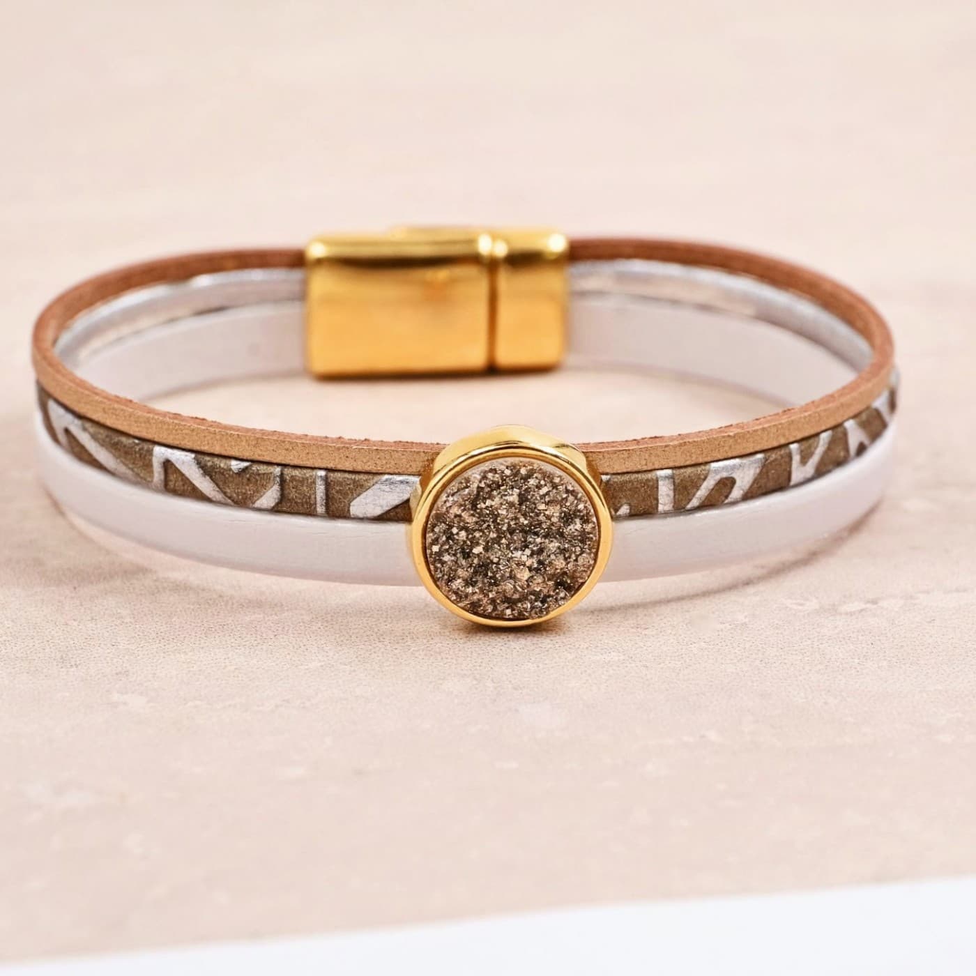 Women's Bracelet | Multi Leather & Lava Stone — Bracelets from Toolittle