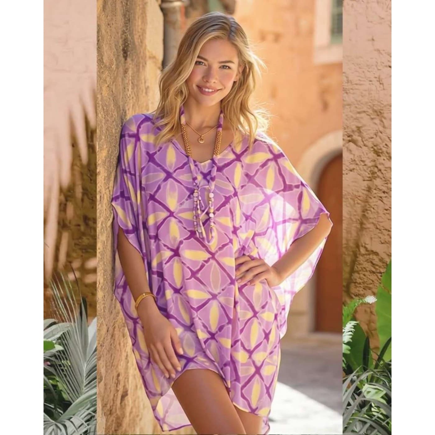 KOKKOSAMMOU Short caftan Corfu — Dresses from Toolittle