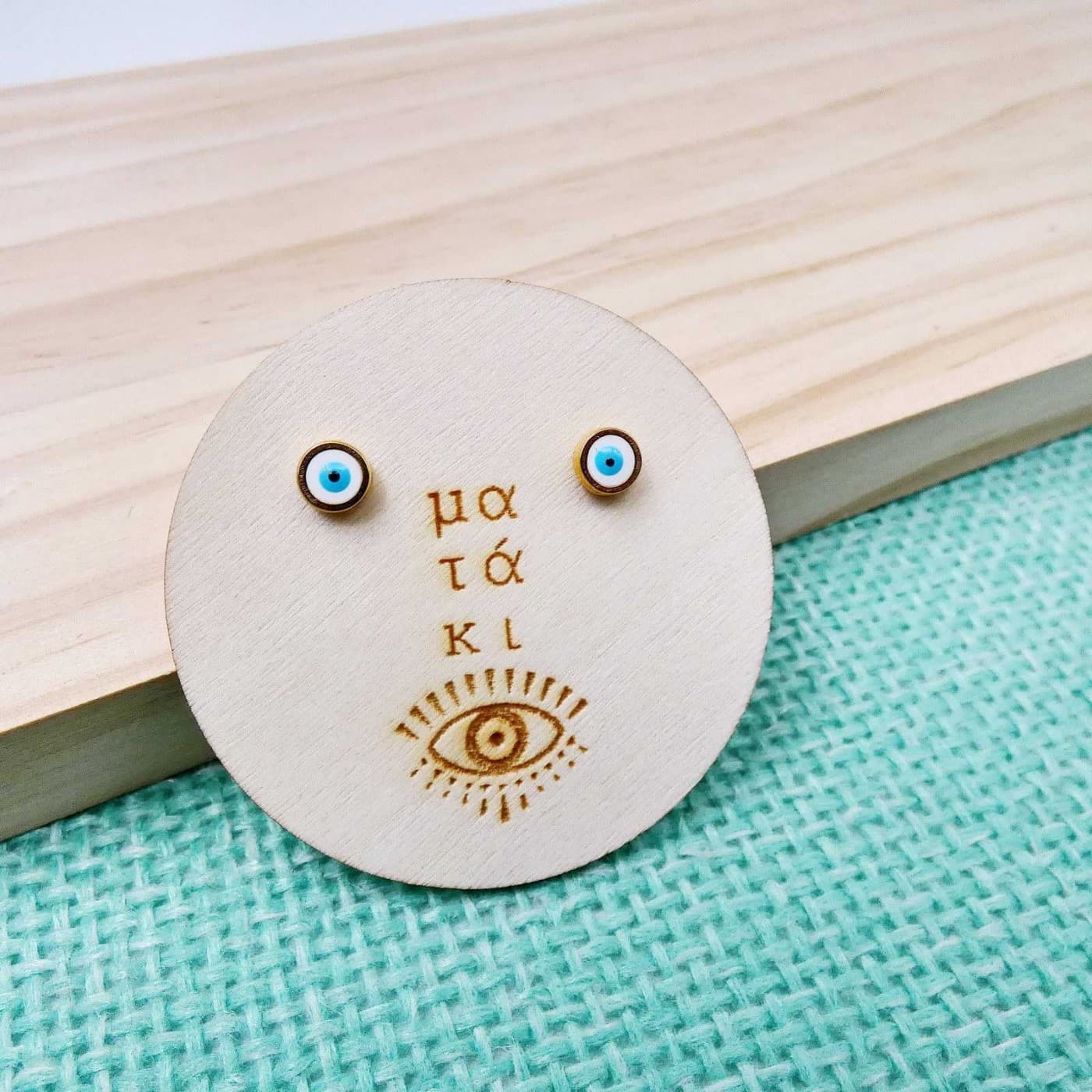 "It's all Greek to me" evil eye Earrings — Earrings from Toolittle