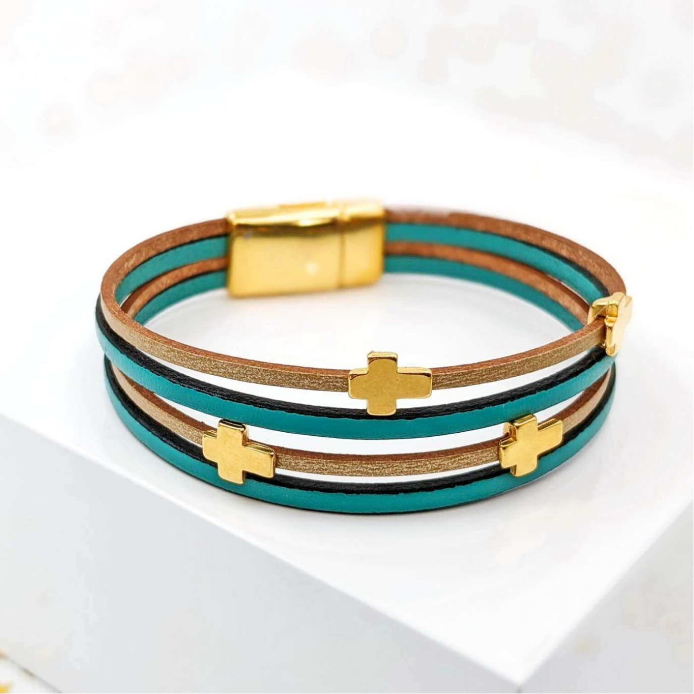 Cross Leather Bracelet — Bracelets from Toolittle