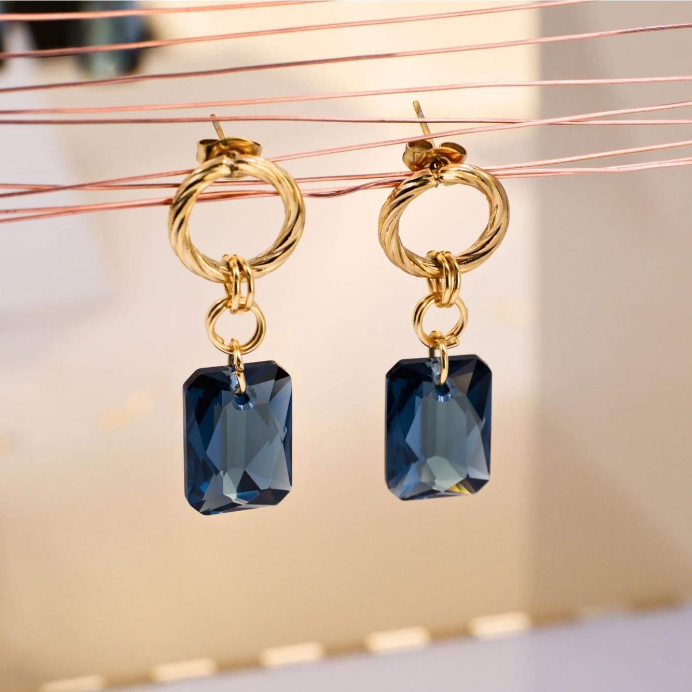 Crystal Collection: Gold-Plated Dangle Earrings — Earrings from Toolittle