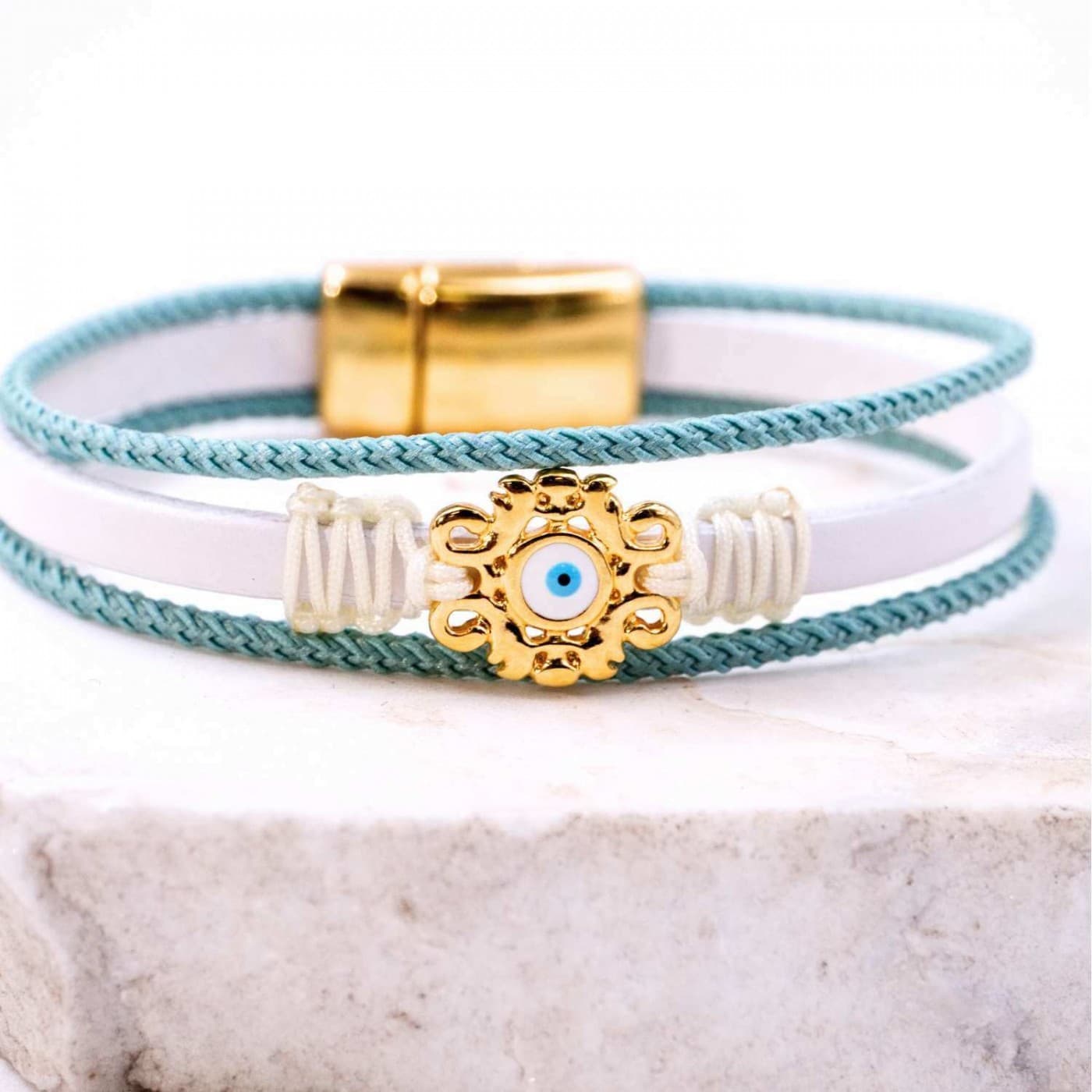 Evil Eye Leather Bracelet — Bracelets from Toolittle