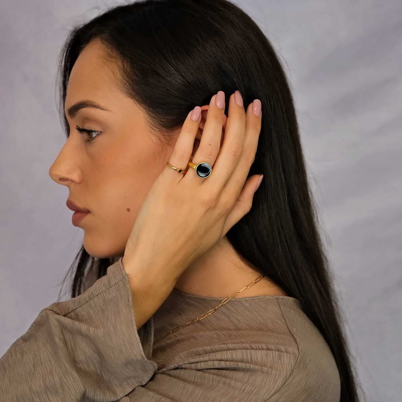 Gold-plated ring with enamel — Rings from Toolittle