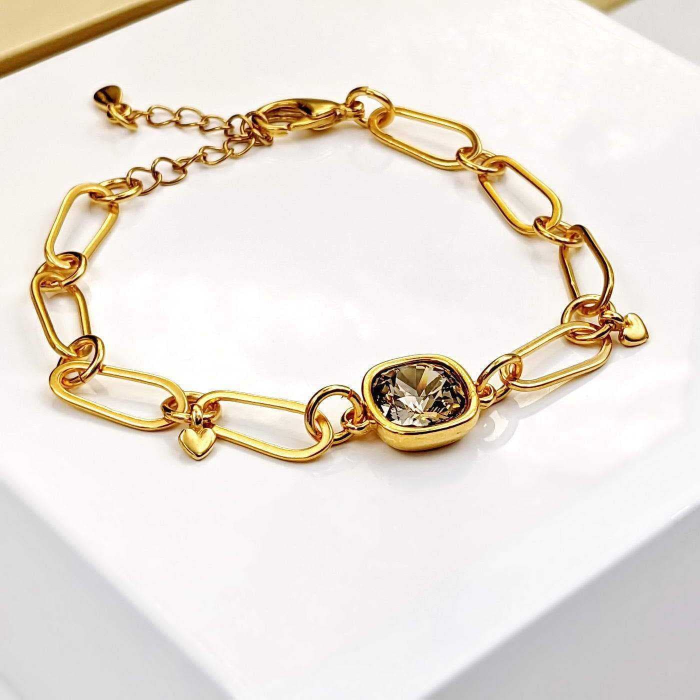 Chain bracelet with Austrian crystal — Bracelets from Toolittle