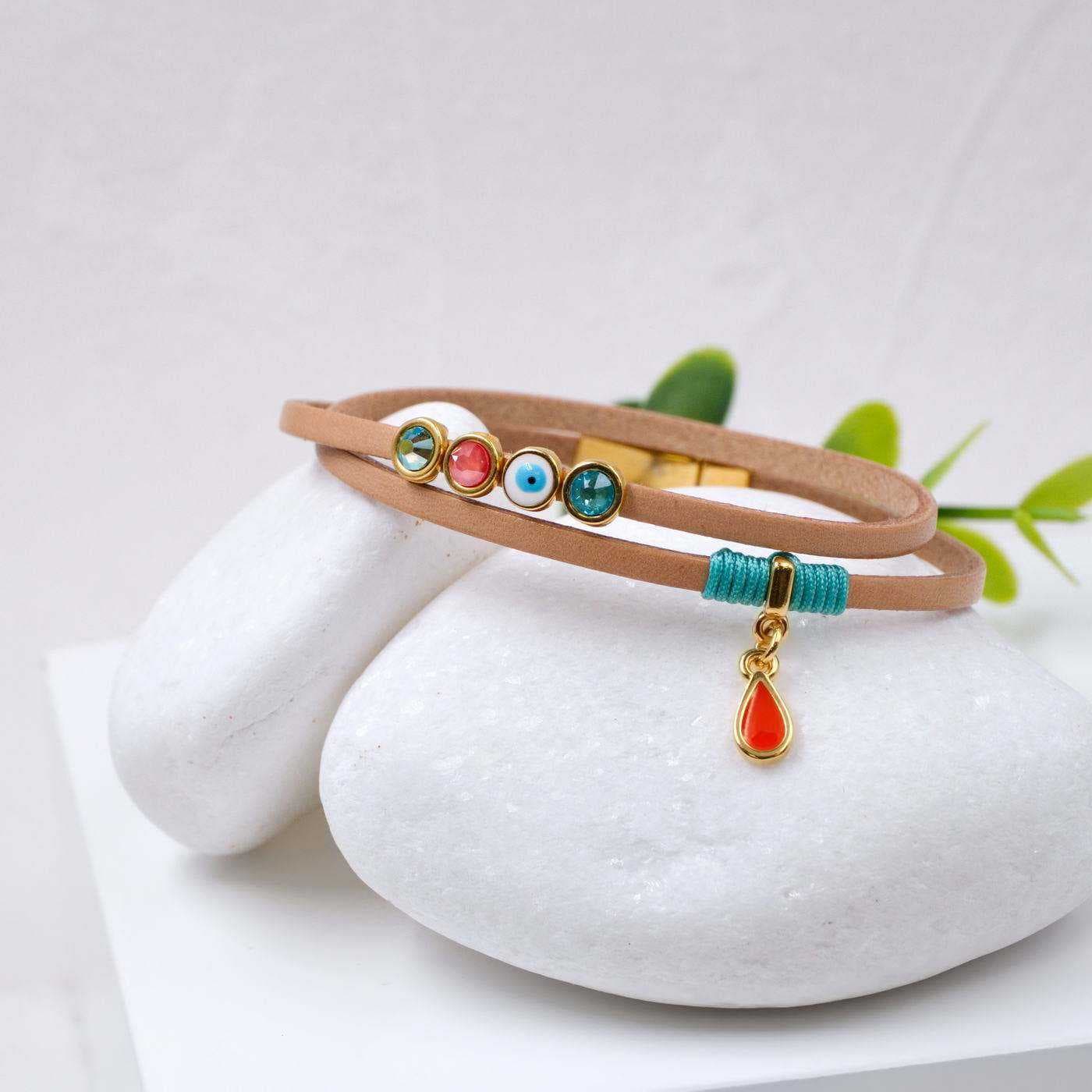 Evil Eye Leather Bracelet — Bracelets from Toolittle