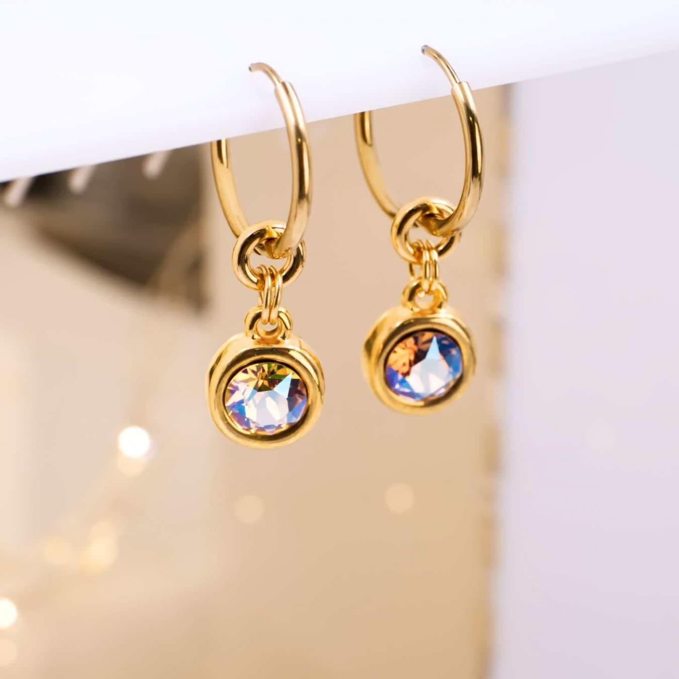 Crystal Collection: Gold-Plated Hoop Earrings — Earrings from Toolittle