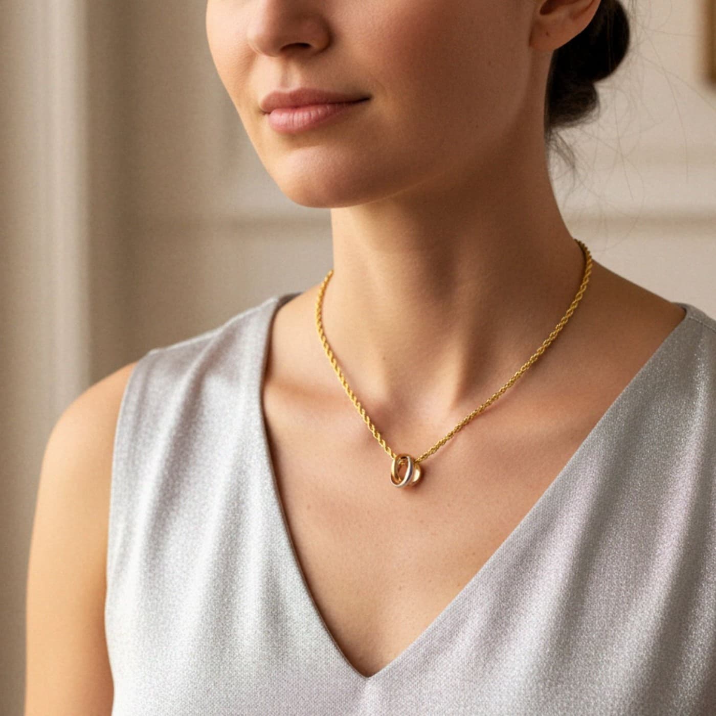 Statement Necklace with Wide Gold Chain — Necklaces from Toolittle