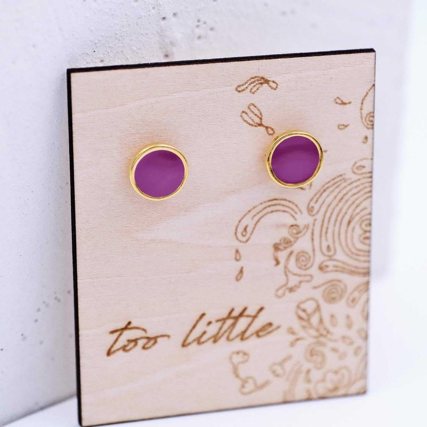 "Midi Dots on Wood" Stud earrings — Earrings from Toolittle