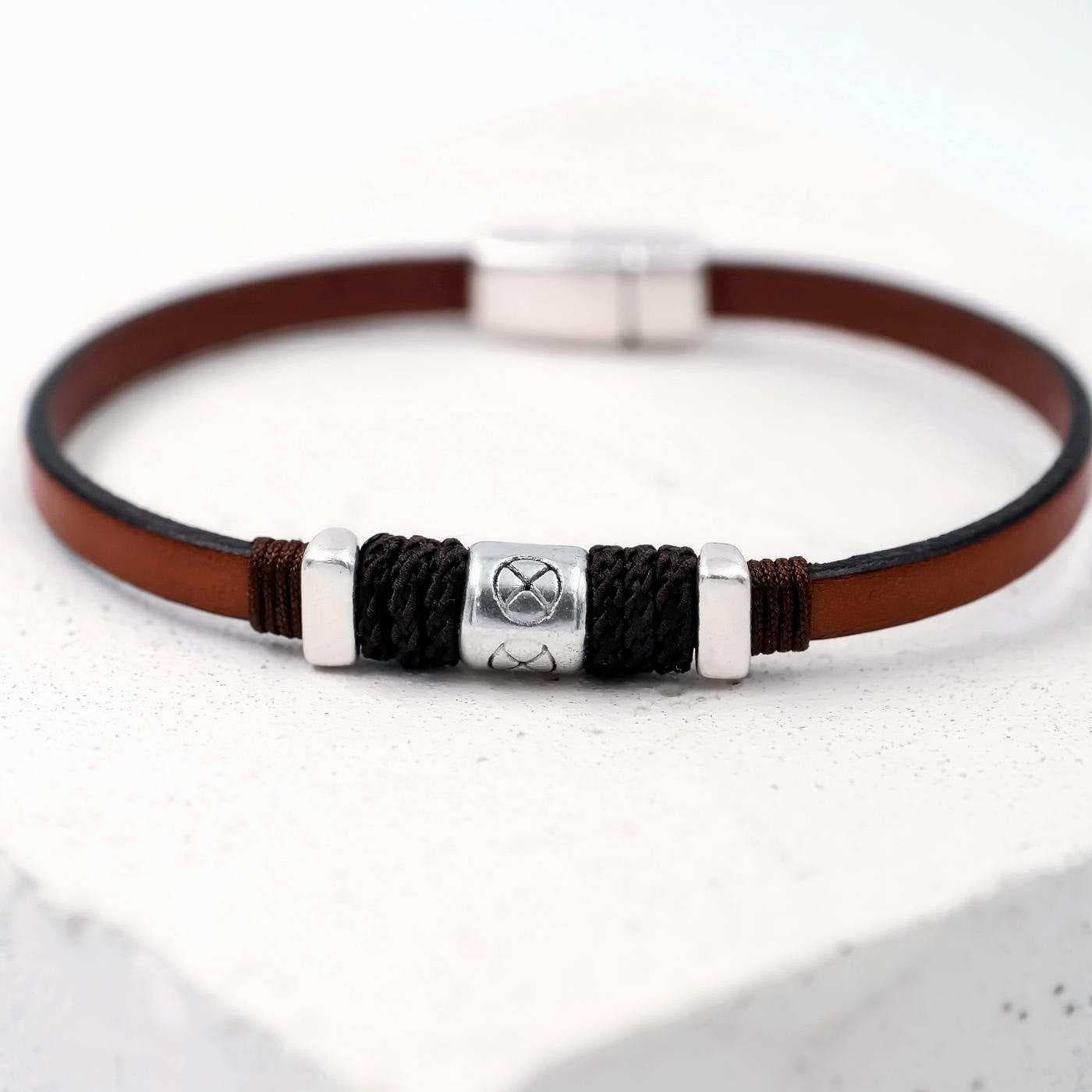 Men's leather bracelet Escape — Bracelets from Toolittle