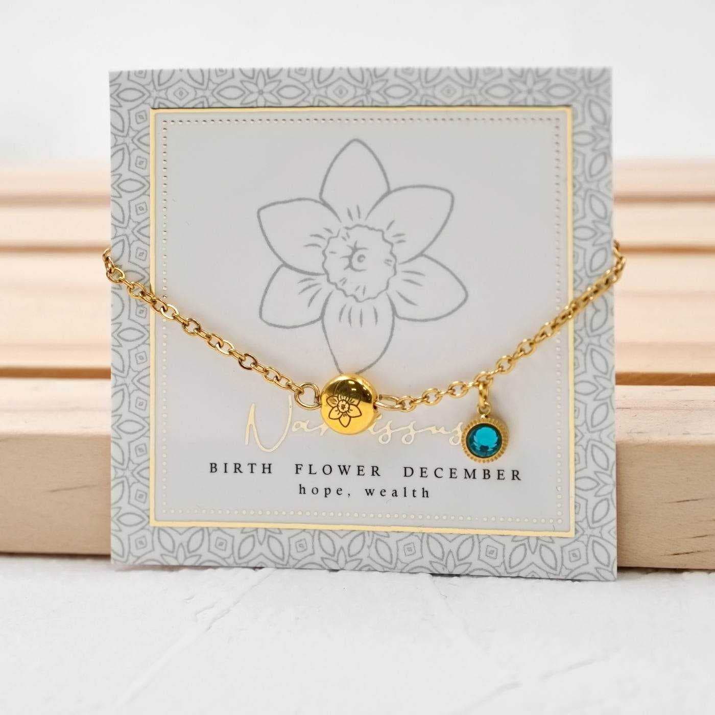 Bracelet with Birth Flower - December — Bracelets from Toolittle