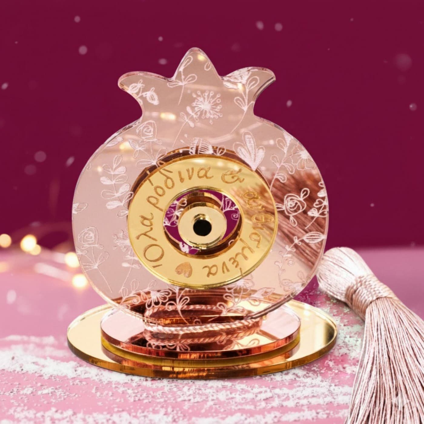 Tabletop 2026 Lucky Charm: Pomegranate with Eye & Mandala — Pendants & charms from Toolittle