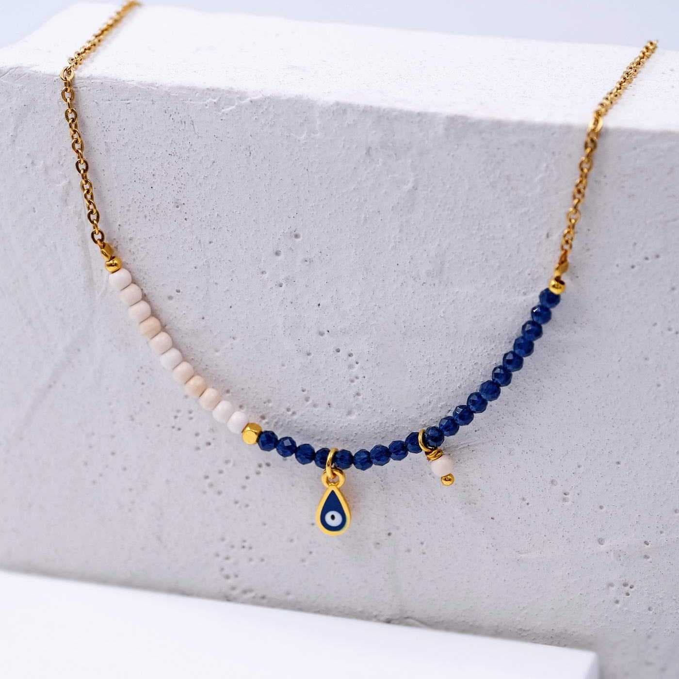 Necklace with crystals and enamel — Necklaces from Toolittle