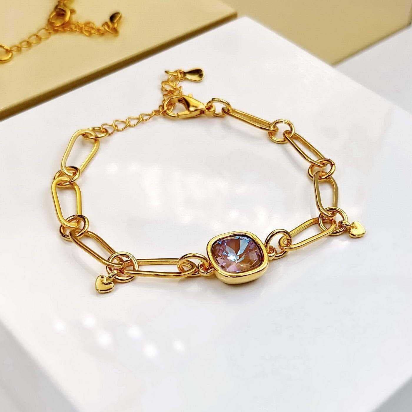 Chain bracelet with Austrian crystal — Bracelets from Toolittle