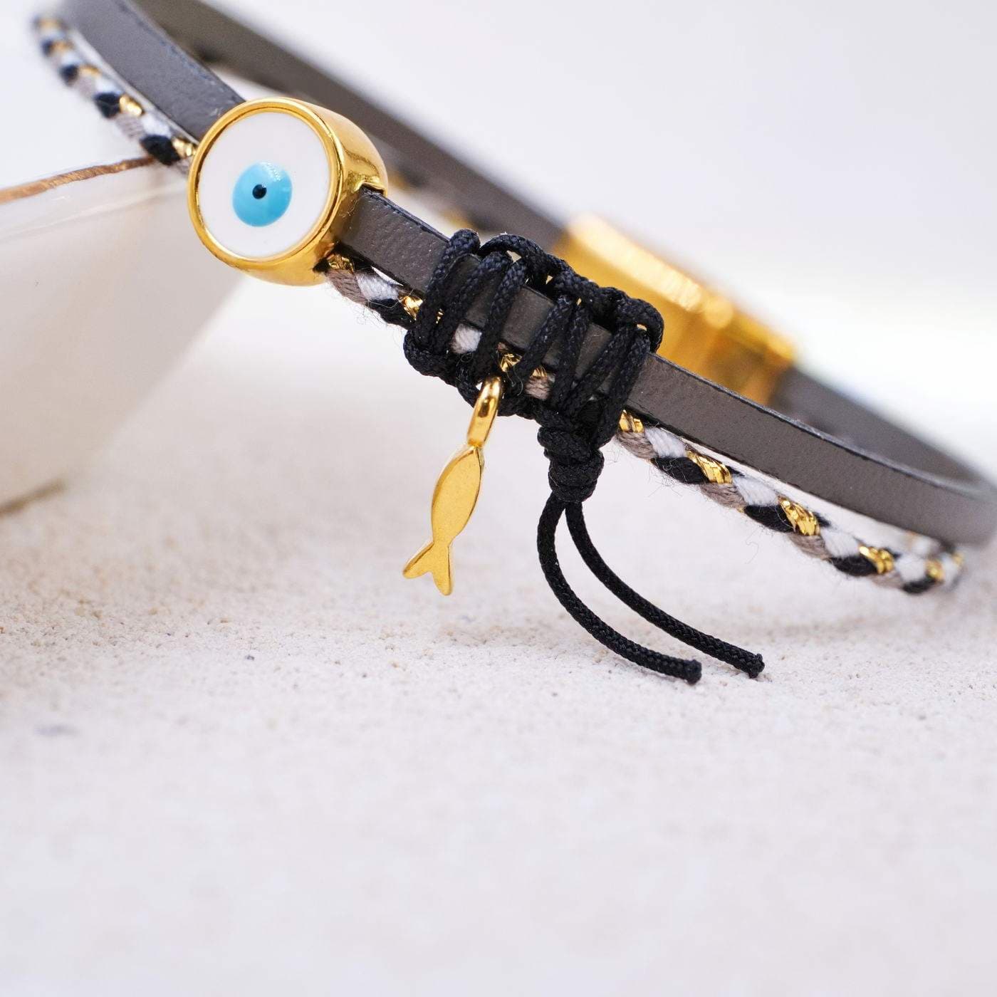 Evil Eye Leather Bracelet — Bracelets from Toolittle