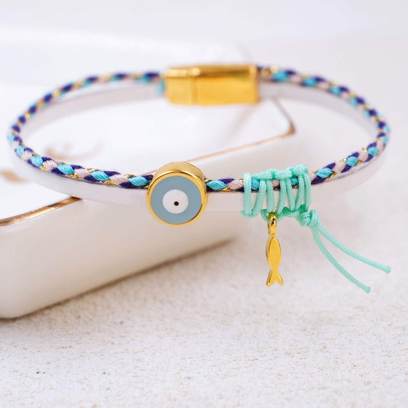 Evil Eye Leather Bracelet — Bracelets from Toolittle