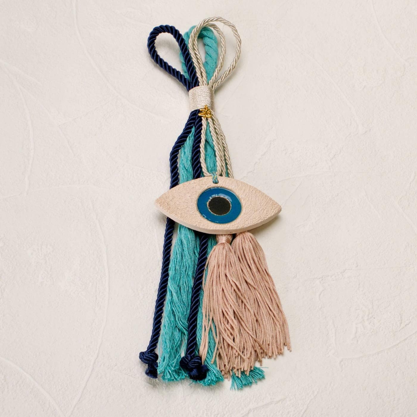 Hanging Lucky Charm with Ceramic Evil Eye & Enamel — Pendants & charms from Toolittle
