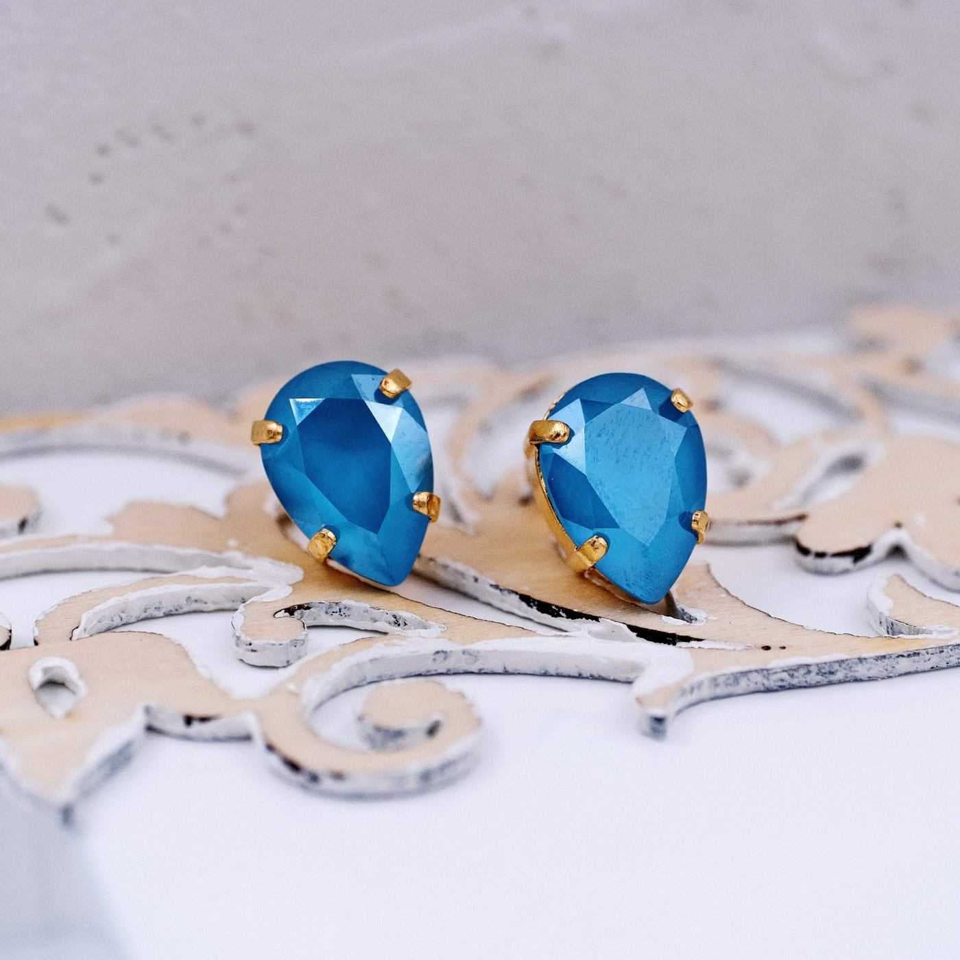Stud earrings with crystals — Earrings from Toolittle