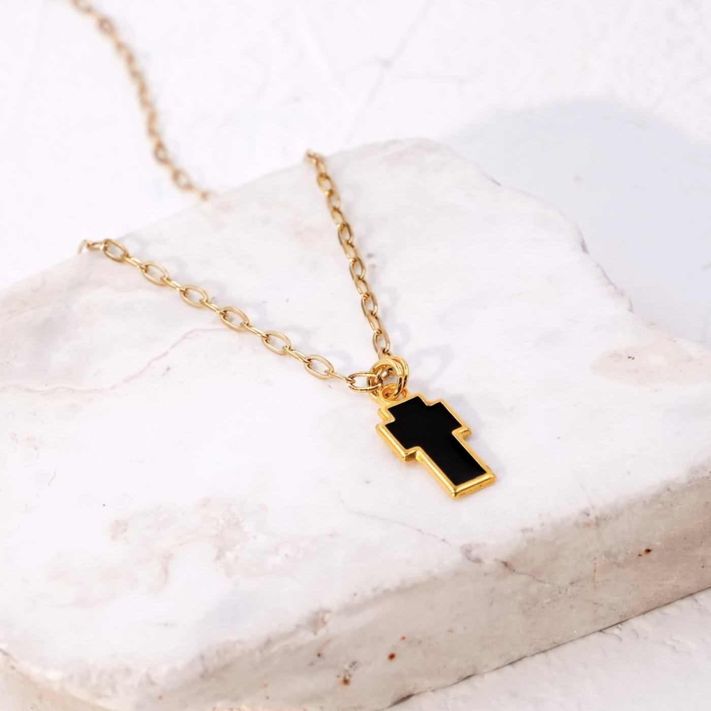 Unisex Gold-plated Cross Chain Necklace — Necklaces from Toolittle
