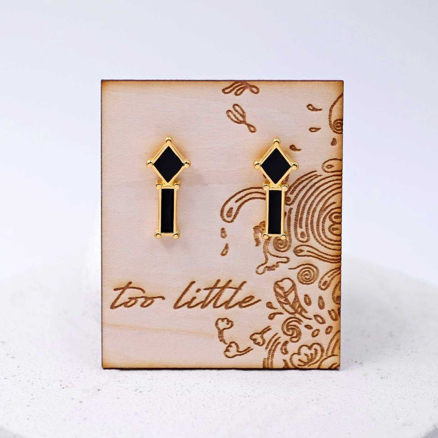 Stud earrings with enamel — Earrings from Toolittle