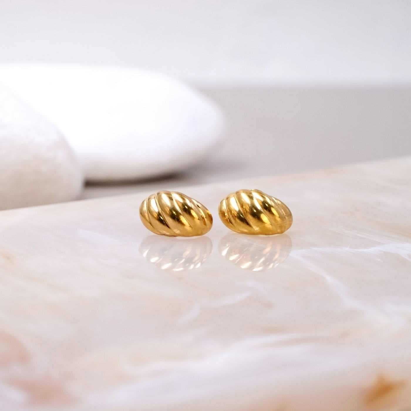 Gold-plated Stud Earrings — Earrings from Toolittle