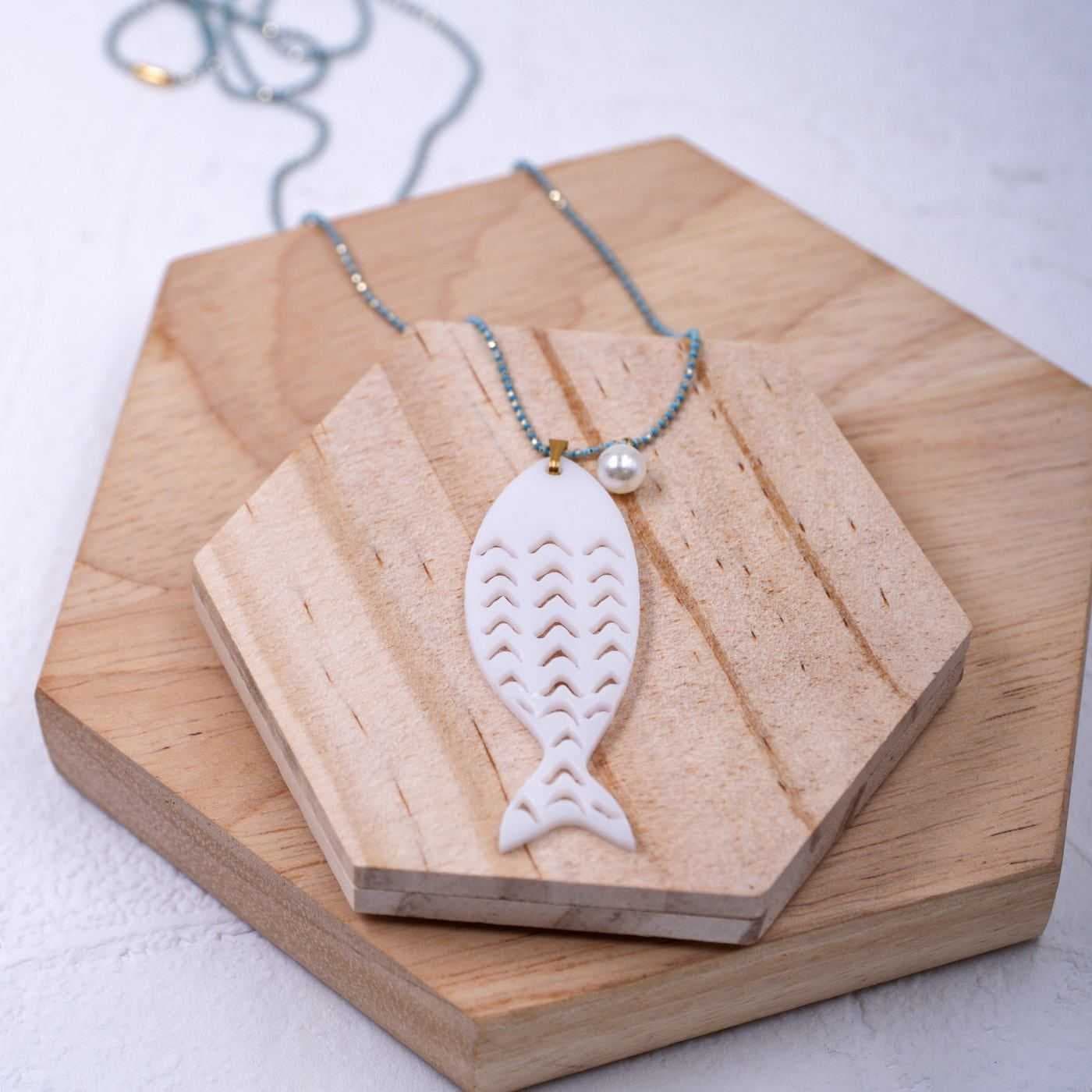 Plexi Fish Long Necklace — Necklaces from Toolittle