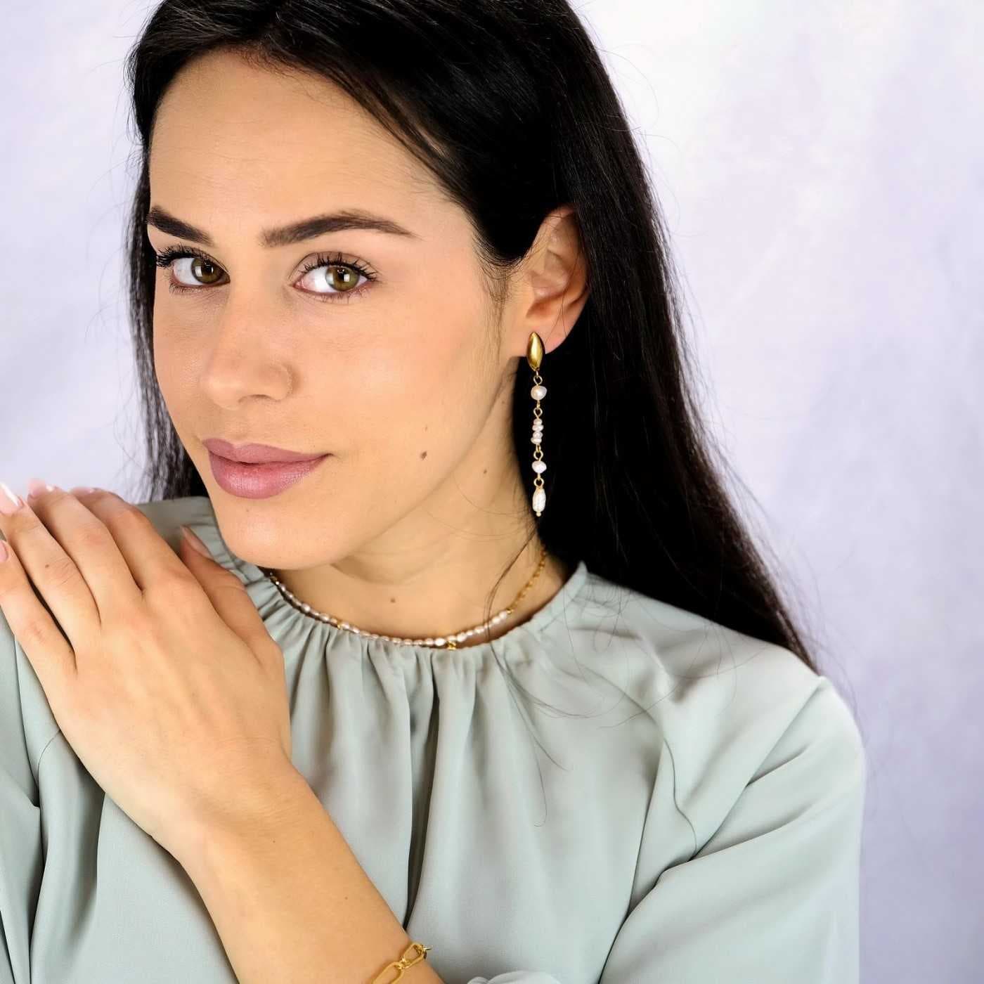 Earrings with fresh water pearls — Earrings from Toolittle