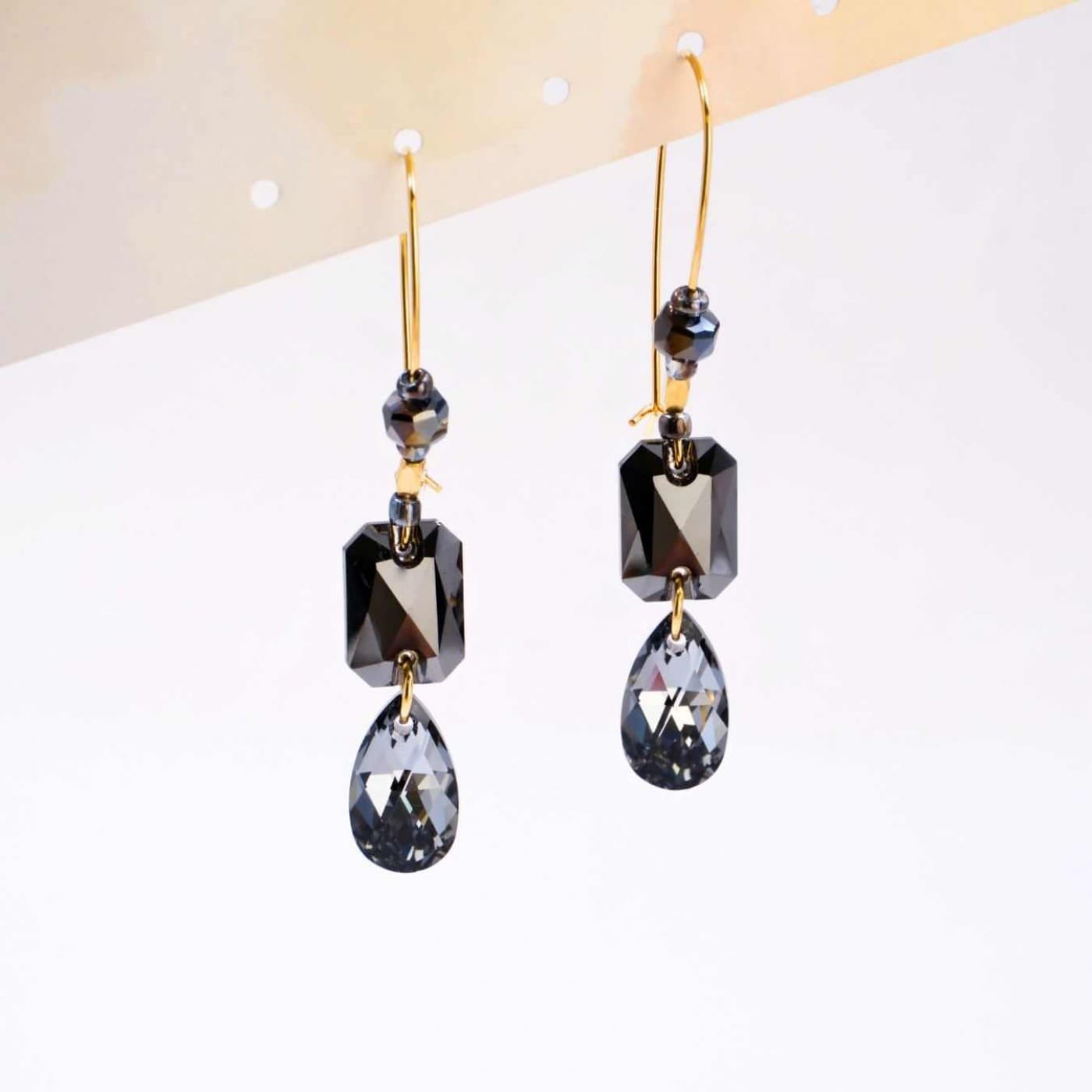 Crystal Collection: Dangle Earrings - Grey — Earrings from Toolittle